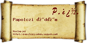 Papolczi Ádám névjegykártya